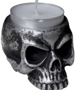 Alchemy Gothic Skull Tea Light Holder V74