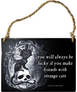 Alchemy Gothic Alchemy Strange Cats Meowstophelex Plaque All Homeware