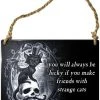 Alchemy Gothic Alchemy Strange Cats Meowstophelex Plaque All Homeware