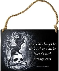 Alchemy Gothic Alchemy Strange Cats Meowstophelex Plaque All Homeware
