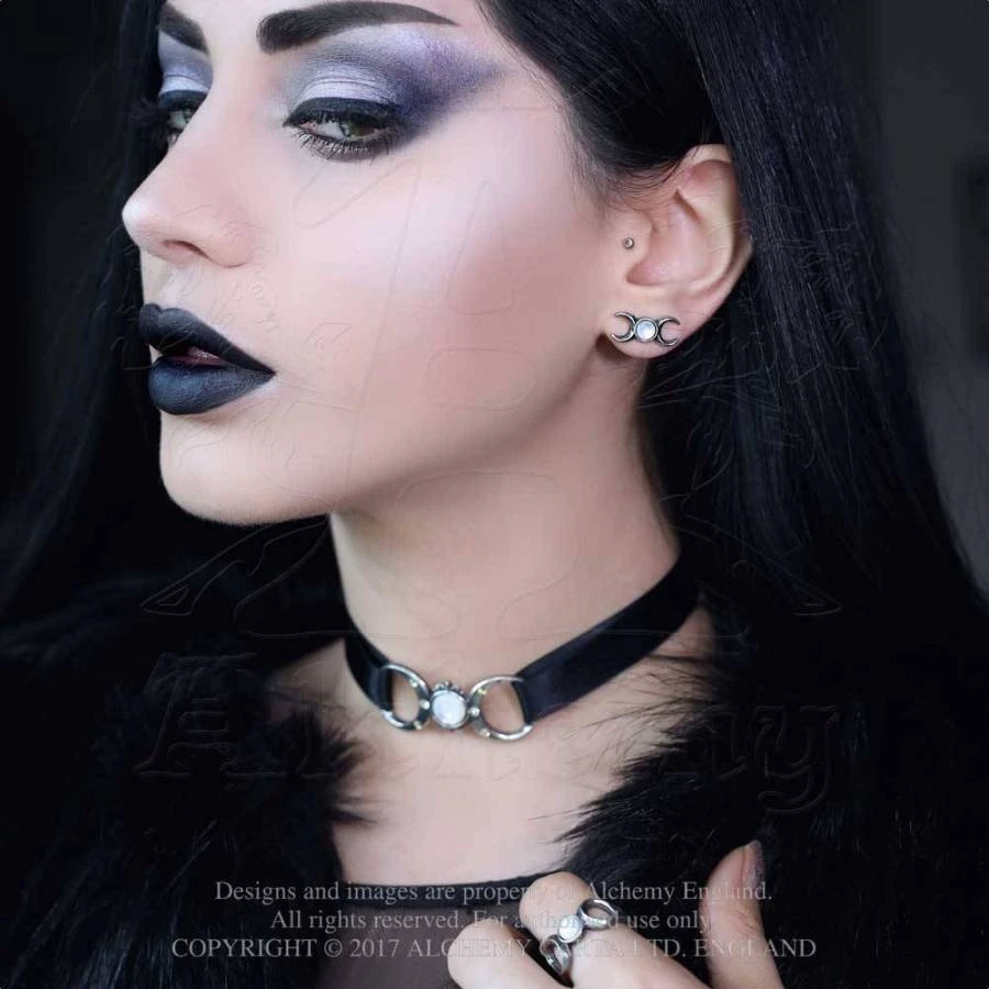 Alchemy Gothic Triple Goddess Studs Gothic Jewellery 5 Alchemy Gothic Triple Goddess Studs Gothic Jewellery