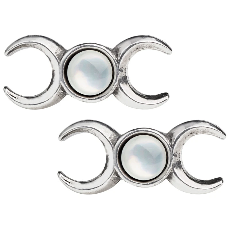 Alchemy Gothic Triple Goddess Studs Gothic Jewellery 7 Alchemy Gothic Triple Goddess Studs Gothic Jewellery