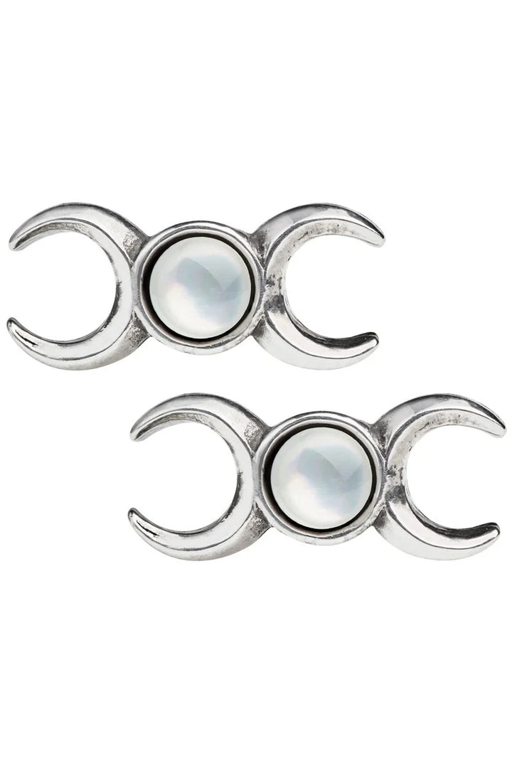 Alchemy Gothic Triple Goddess Studs Gothic Jewellery 3 Alchemy Gothic Triple Goddess Studs Gothic Jewellery