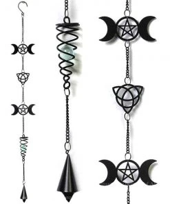 Alchemy Gothic Alchemy Triple Moon Wind Chime Garden