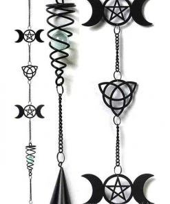 Alchemy Gothic Alchemy Triple Moon Wind Chime Garden