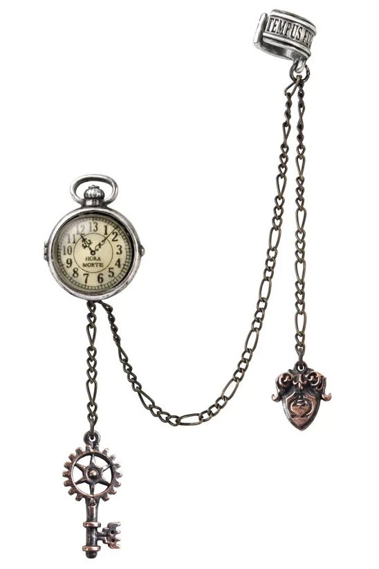 Alchemy Gothic Alchemy Uncle Alberts Timepiece Stud Earring 3 Alchemy Gothic Alchemy Uncle Alberts Timepiece Stud Earring