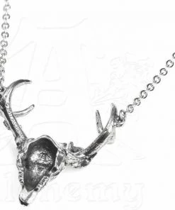 Alchemy Gothic Alchemy White Hart Black Rose Necklace Gothic Jewellery