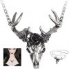 Alchemy Gothic Alchemy White Hart Black Rose Necklace Gothic Jewellery