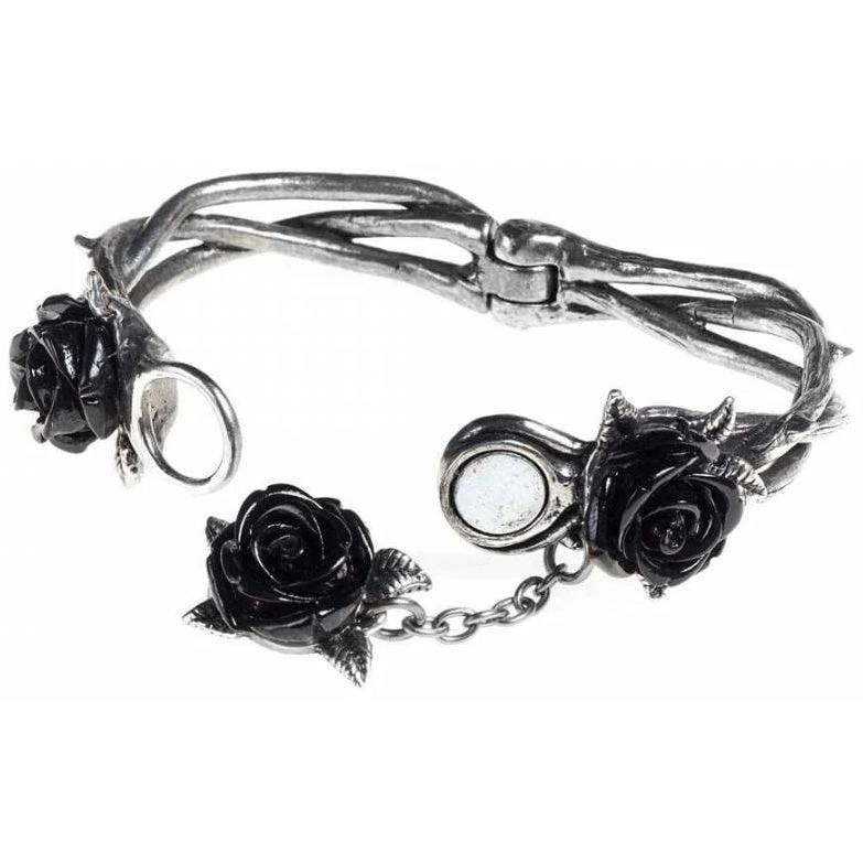 Alchemy Gothic Alchemy Wild Black Rose Bracelet A125 Gothic Jewellery 6 Alchemy Gothic Alchemy Wild Black Rose Bracelet A125 Gothic Jewellery