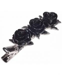 Alchemy Gothic Alchemy Wild Black Rose Hair Clip