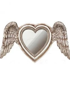 Alchemy Gothic Winged Heart Mirror SA6