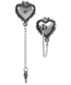 Alchemy Gothic Gothic Jewellery Alchemy Witches Heart Studs