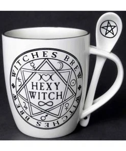 Alchemy Gothic Kitchen Alchemy Hexy Witch Mug And Spoon Set