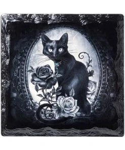 Alchemy Gothic Dining & Barware Alchemy Paracelsus Cat Roses Coaster