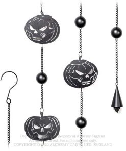 Alchemy Gothic Alchemy Pumpkin Skull Wind Chime Garden