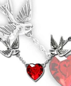 Alchemy Gothic Alchemy Swallow Heart Pendant UL17 ULFP1 Gothic Jewellery