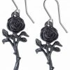 Alchemy Gothic Alchemy The Romance Of The Black Rose Earrings E421