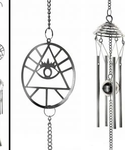 Alchemy Gothic Eye Of Providence Wind Chime Front Door & Hallway