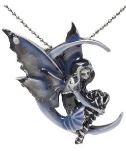 Amy Brown Jewellery All Jewellery Amy Brown Blue Moon Diva Enamel Fairy Pendant
