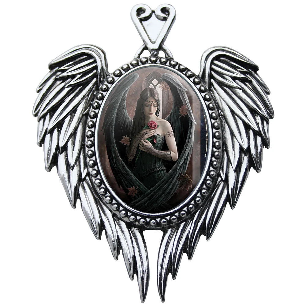 Anne Stokes Jewellery All Jewellery Anne Stokes Angel Rose Cameo Necklace 5 Anne Stokes Jewellery All Jewellery Anne Stokes Angel Rose Cameo Necklace
