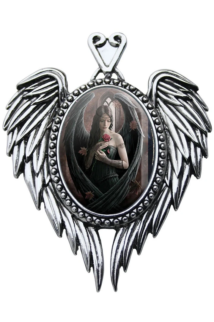 Anne Stokes Jewellery All Jewellery Anne Stokes Angel Rose Cameo Necklace 3 Anne Stokes Jewellery All Jewellery Anne Stokes Angel Rose Cameo Necklace