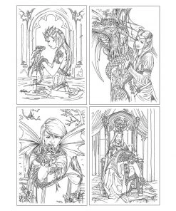 Eastgate Books And Journals Anne Stokes Colour In Cards Dragon Friendship Set, Fantasy Art Colouring Greetings Cards