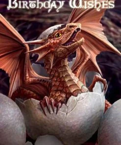 Eastgate Cards And Wrapping Paper Anne Stokes Gothic Dragon Birthday Card, Birthling Dragon Card