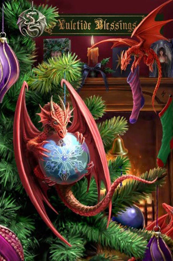 Eastgate Cards And Wrapping Paper Anne Stokes Little Helpers Yuletide Card 3 Eastgate Cards And Wrapping Paper Anne Stokes Little Helpers Yuletide Card