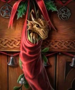 Eastgate Anne Stokes Magical Arrival Yuletide Card Cards And Wrapping Paper