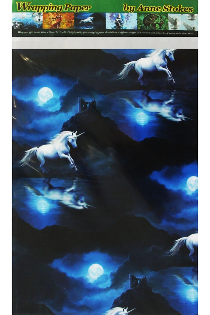 Eastgate Anne Stokes Moonlight Unicorn Wrapping Paper Unicorns 3 Eastgate Anne Stokes Moonlight Unicorn Wrapping Paper Unicorns