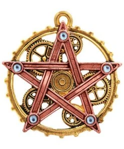 Steampunk Jewellery Penta Meridia Pendant. Steampunk Engineerium By Anne Stokes EN7