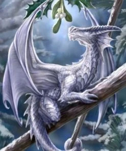 Eastgate Cards And Wrapping Paper Anne Stokes Snow Dragon Yuletide Card
