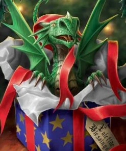 Eastgate Cards And Wrapping Paper Anne Stokes Surprise Gift Yule Christmas Card