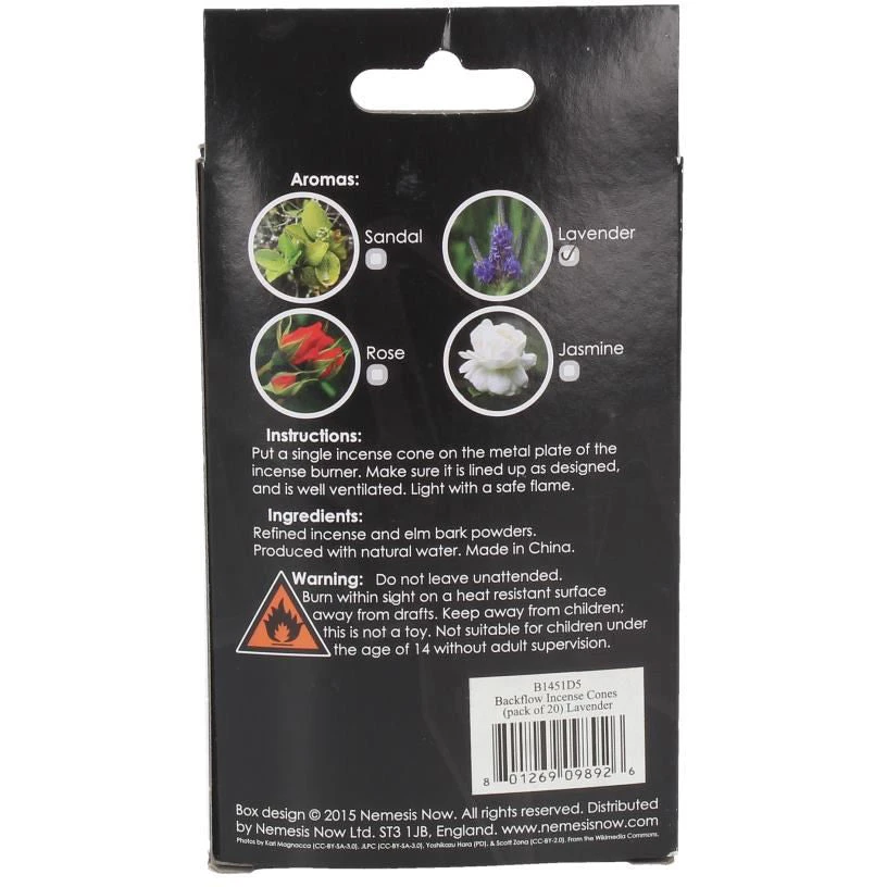 Nemesis Now Backflow Incense Cones Jasmine 4 Nemesis Now Backflow Incense Cones Jasmine