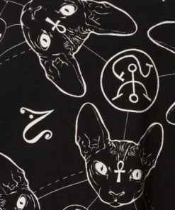 Egyptian Banned 9 Lives Sphinx Skater Skirt