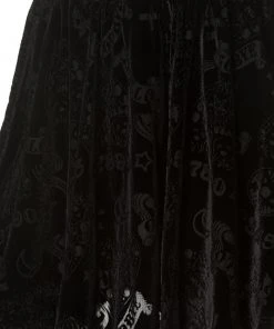 Banned 9 Lives Velvet Skater Skirt (Small) All Ladies Clothing