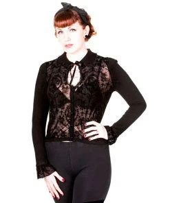 Banned Flocked Cameo Cardigan