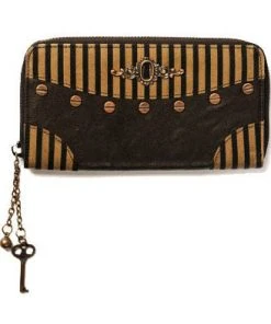 Banned Brown Striped Steampunk Wallet All Steampunk Accessories
