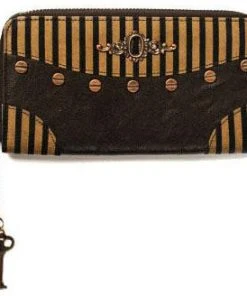 Banned Brown Striped Steampunk Wallet All Steampunk Accessories