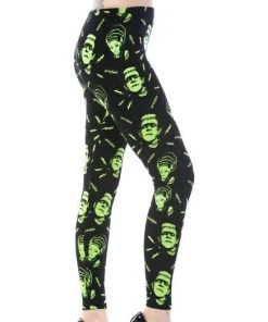 Banned Black And Green Frankenstein Leggings