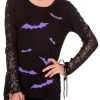 All Ladies Clothing Banned Friction Jumper Black Purple