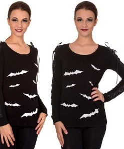 All Ladies Clothing Banned Friction Jumper Black White