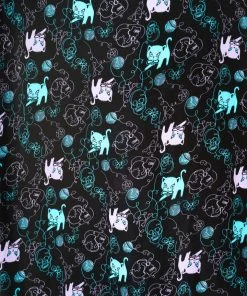 Ladies Gothic Clothing Banned Daring Doodle Cat Maxi Dress