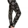 Banned Pentagram Leggings Black/White