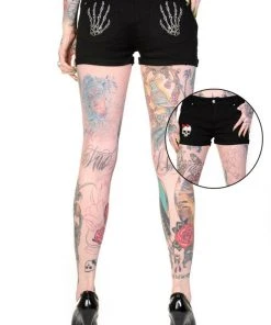 Banned Skeleton Hand Shorts All Ladies Clothing