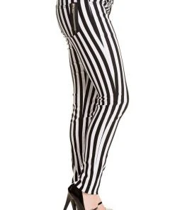 All Ladies Clothing Banned Black And White Striped Skinny Jeans 9 All Ladies Clothing Banned Black And White Striped Skinny Jeans