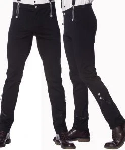 Mens Gothic Clothing Banned Military Trousers