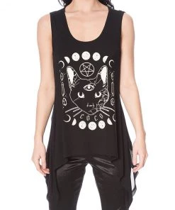 Banned Moon Cat Top All Ladies Clothing