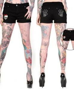 Banned Skeleton Hand Shorts All Ladies Clothing