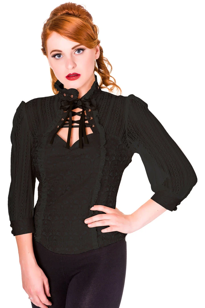 Banned Rise Of Dawn Shirt Blouse Black 3 Banned Rise Of Dawn Shirt Blouse Black